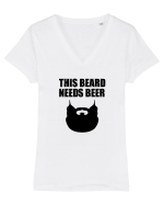 BEARD Tricou mânecă scurtă guler V Damă Evoker