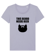 BEARD Tricou mânecă scurtă guler larg fitted Damă Expresser