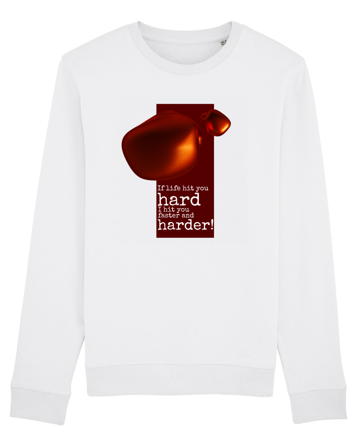 Bluză mânecă lungă Unisex Rise White