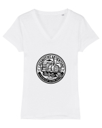 Locomotiva Black Tricou mânecă scurtă guler V Damă Evoker