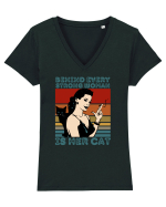 Femeile iubitoare de pisici Tricou mânecă scurtă guler V Damă Evoker