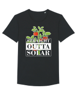 Straight outta solar Tricou mânecă scurtă guler larg Bărbat Skater