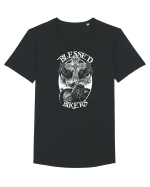 BIKERS Tricou mânecă scurtă guler larg Bărbat Skater