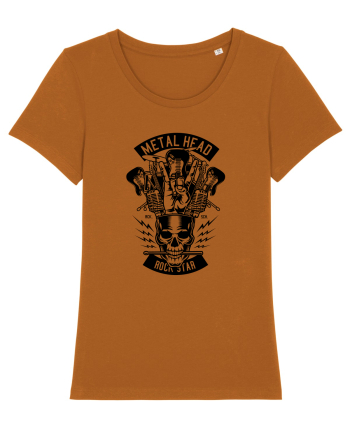 Metal Head Skull Black Roasted Orange