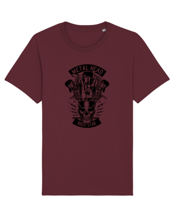 Metal Head Skull Black Burgundy