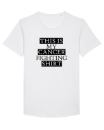 CANCER FIGHTING Tricou mânecă scurtă guler larg Bărbat Skater