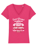CAT LADY Tricou mânecă scurtă guler V Damă Evoker