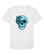 Craniu cu dichis Tricou mânecă scurtă guler larg Bărbat Skater