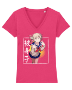 Himiko Toga MHA Tricou mânecă scurtă guler V Damă Evoker