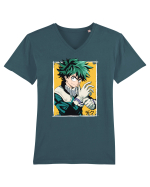  Izuku Midoriya Tricou mânecă scurtă guler V Bărbat Presenter