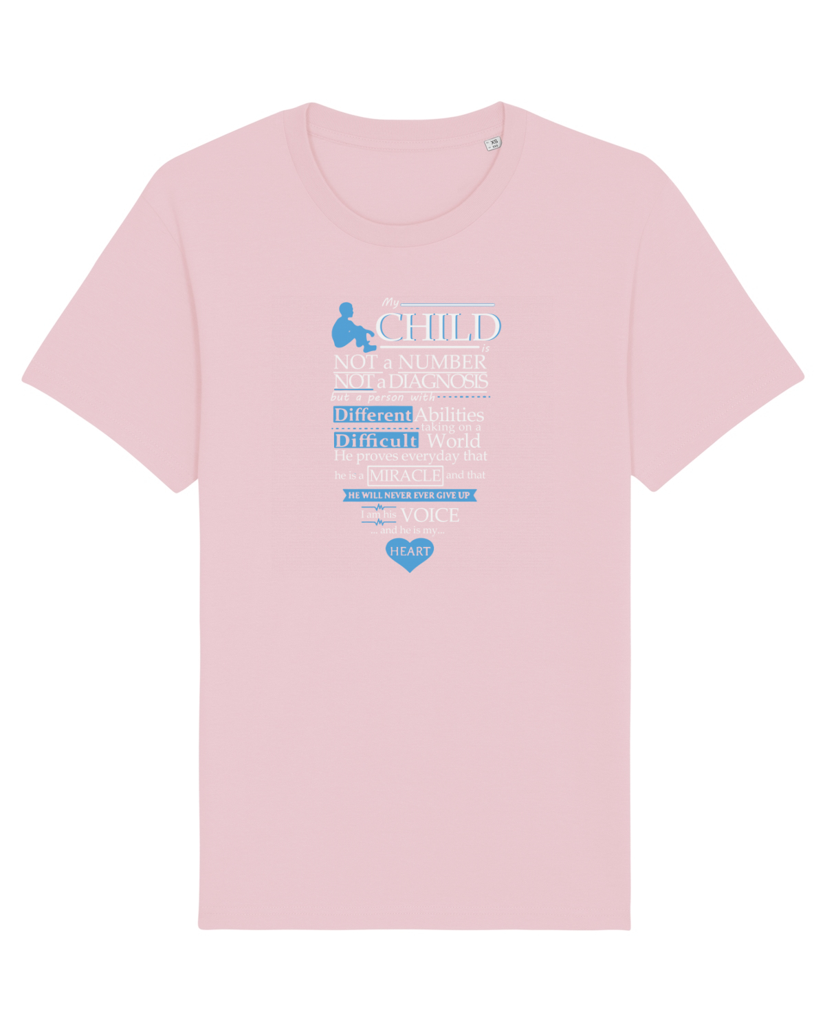 Tricou mânecă scurtă Unisex Rocker Cotton Pink
