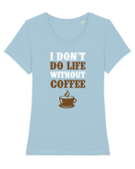 COFFEE Tricou mânecă scurtă guler larg fitted Damă Expresser
