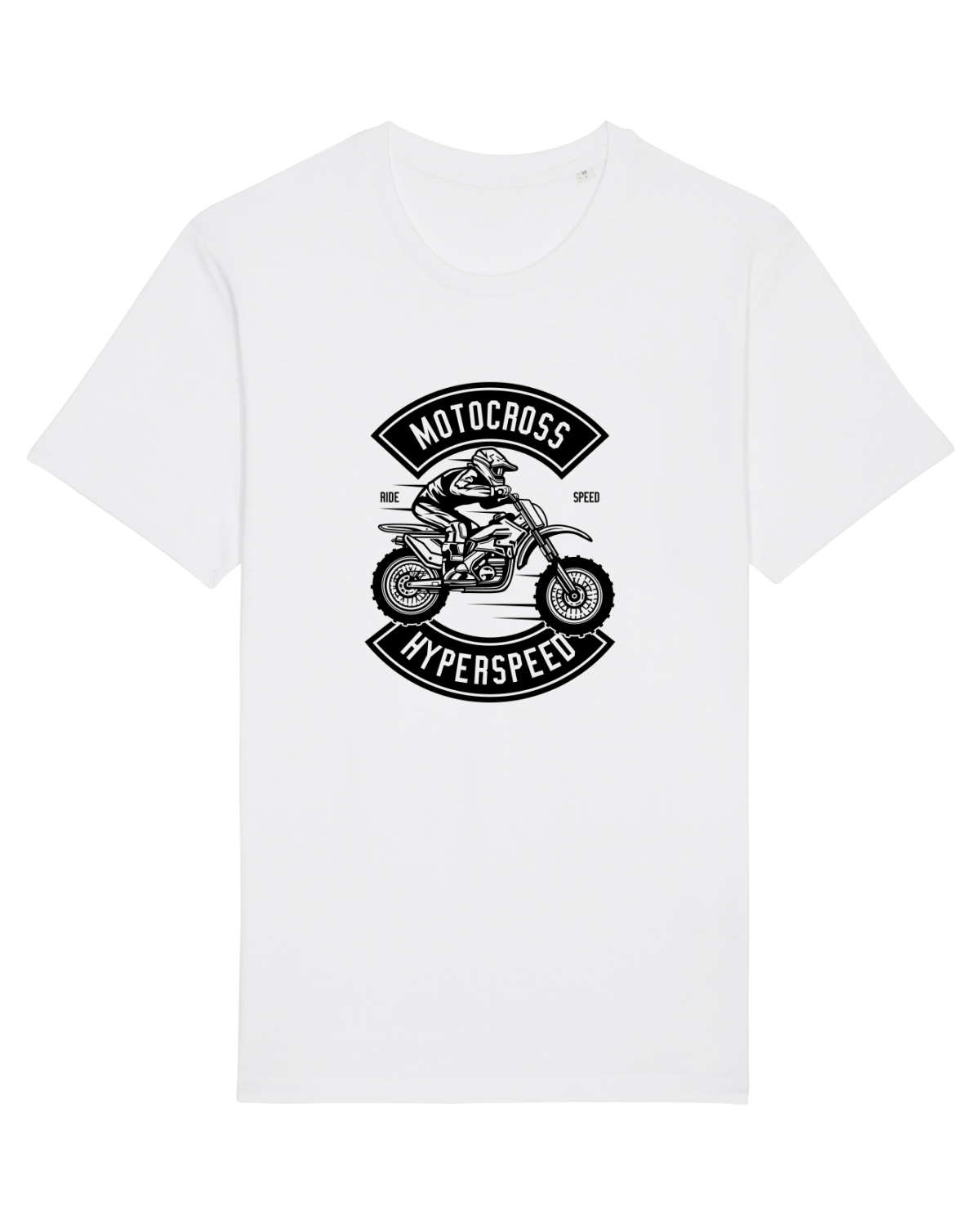 Tricou mânecă scurtă Unisex Rocker White