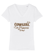 COWGIRL Tricou mânecă scurtă guler V Damă Evoker