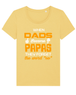 PAPA Tricou mânecă scurtă guler larg fitted Damă Expresser