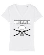 DRUMMER Tricou mânecă scurtă guler V Damă Evoker