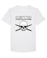 DRUMMER Tricou mânecă scurtă guler larg Bărbat Skater