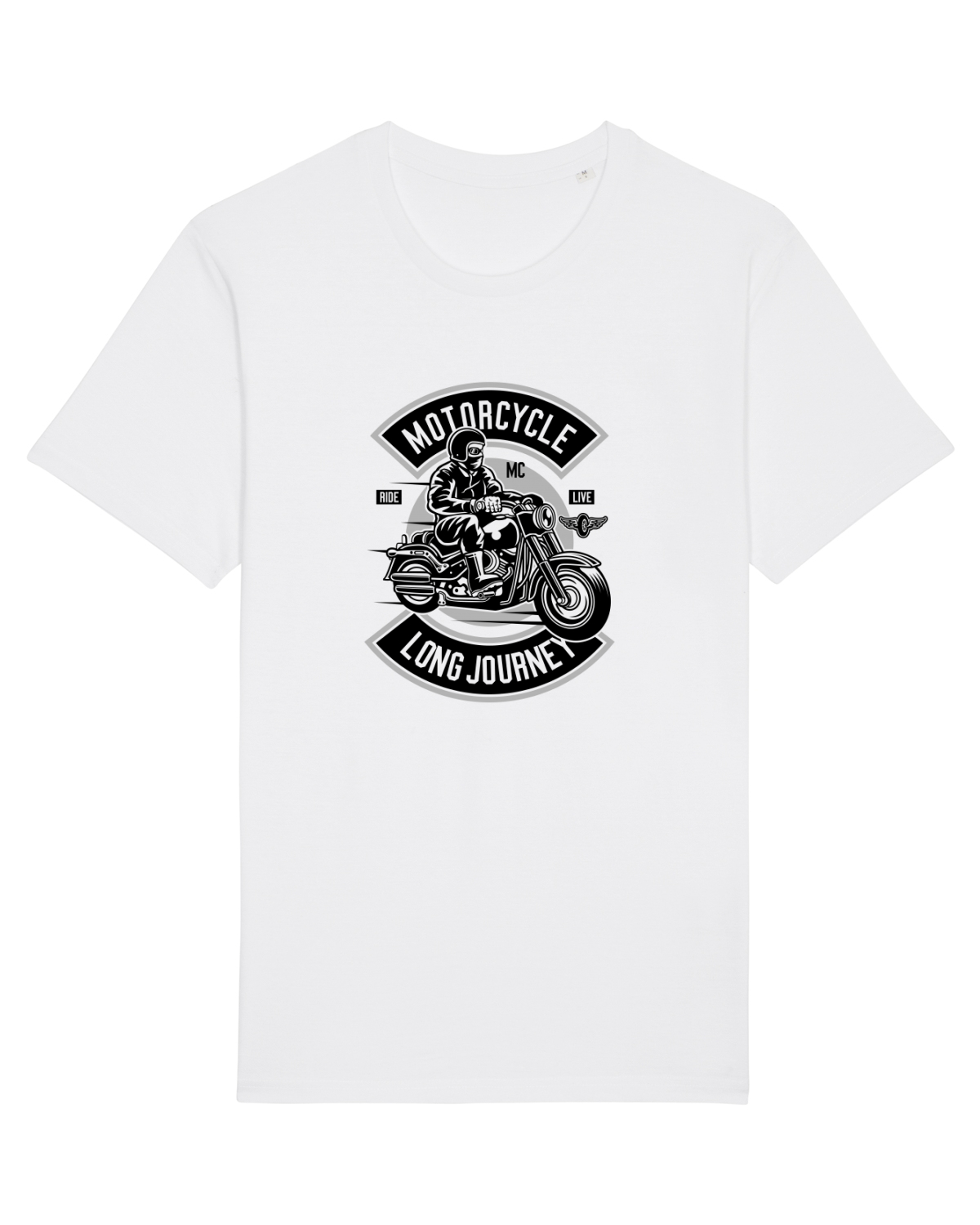 Tricou mânecă scurtă Unisex Rocker White