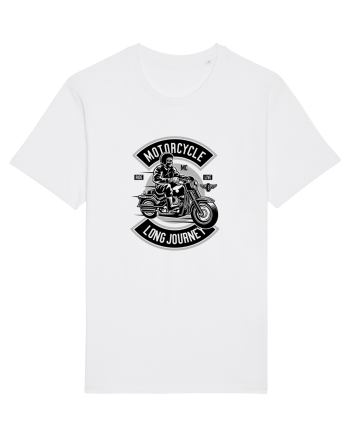 Motorycle Long Journey Black White