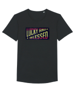 Lucky And Blessed Tricou mânecă scurtă guler larg Bărbat Skater