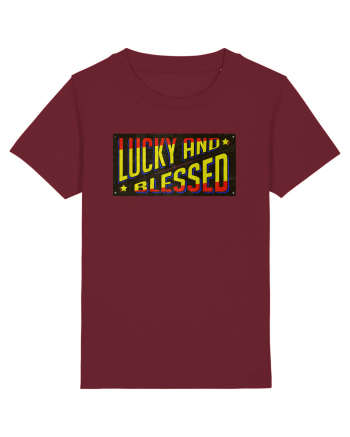 Lucky And Blessed Burgundy