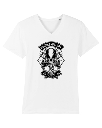 No Guns No Glory Skull Black White