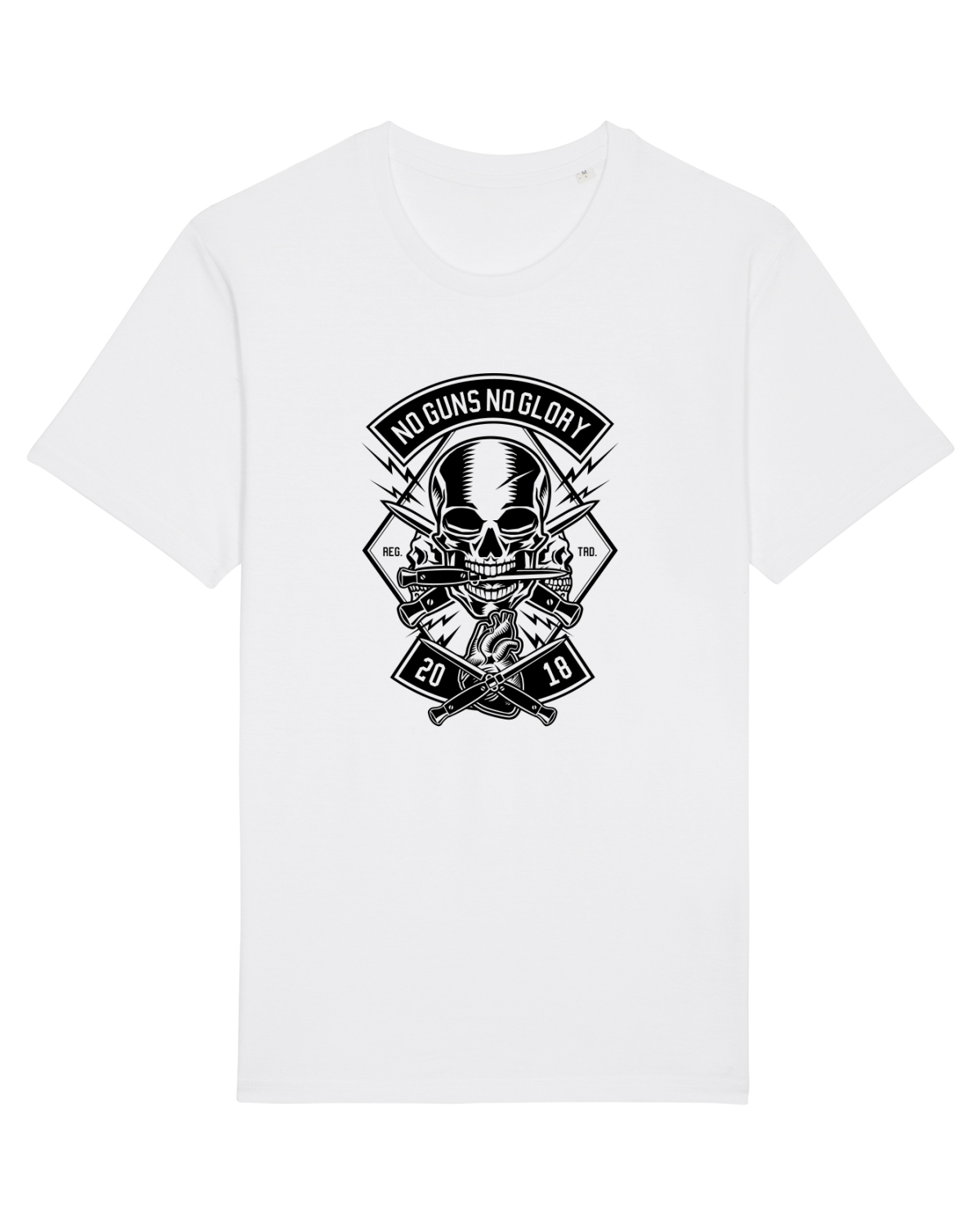 Tricou mânecă scurtă Unisex Rocker White