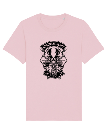 No Guns No Glory Skull Black Cotton Pink