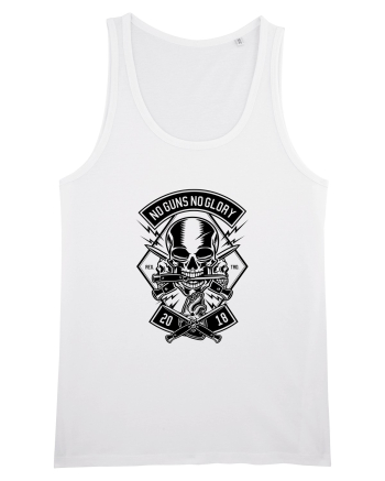 No Guns No Glory Skull Black White