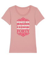 FORTY Tricou mânecă scurtă guler larg fitted Damă Expresser