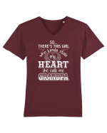 Grandpa Tricou mânecă scurtă guler V Bărbat Presenter