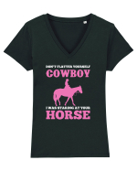 HORSE Tricou mânecă scurtă guler V Damă Evoker
