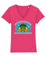 Zdrangane clopotele! Tricou mânecă scurtă guler V Damă Evoker