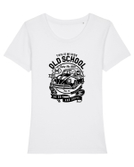 Old School Ride Black Tricou mânecă scurtă guler larg fitted Damă Expresser