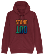 Stand Out.Motivational Quote Hanorac cu fermoar Unisex Connector