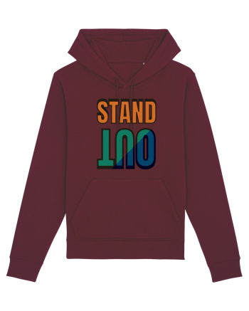 Stand Out.Motivational Quote Burgundy