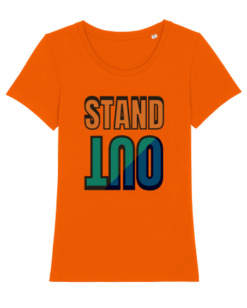 Stand Out.Motivational Quote Bright Orange