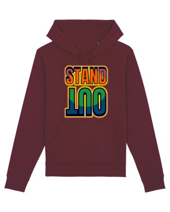 Stand Out.Motivational Quote Burgundy