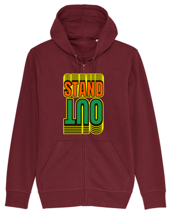 Stand Out.Motivational Quote Burgundy