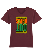 Stand Out.Motivational Quote Tricou mânecă scurtă guler V Bărbat Presenter