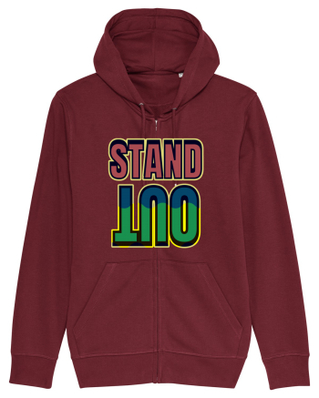 Stand Out.Motivational Quote Burgundy