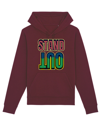 Stand Out.Motivational Quote Burgundy