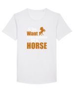 HORSE Tricou mânecă scurtă guler larg Bărbat Skater