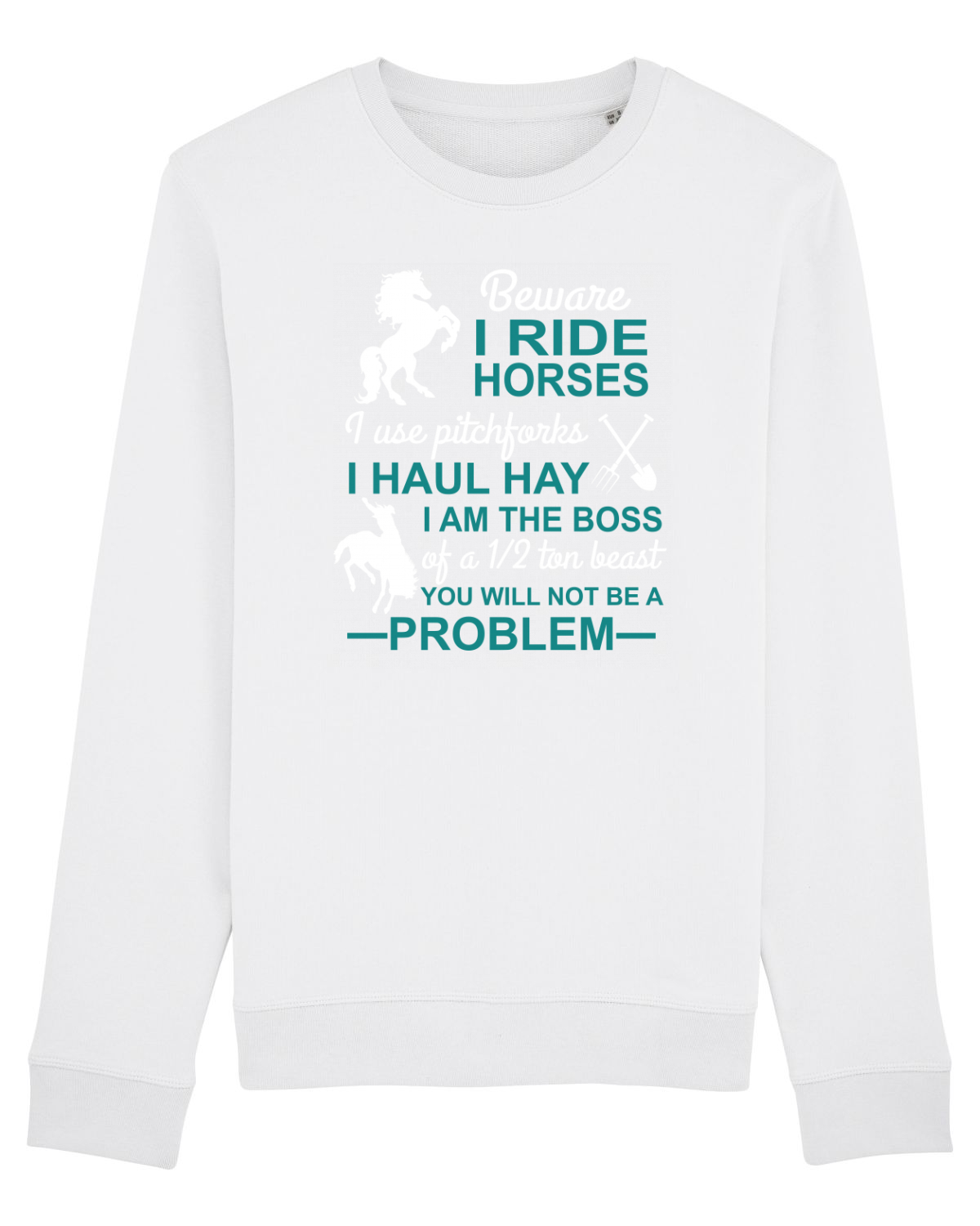Bluză mânecă lungă Unisex Rise White