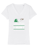 HUNT Tricou mânecă scurtă guler V Damă Evoker