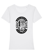 Bank Account Phone Number Black Tricou mânecă scurtă guler larg fitted Damă Expresser