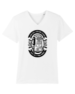 Bank Account Phone Number Black Tricou mânecă scurtă guler V Bărbat Presenter