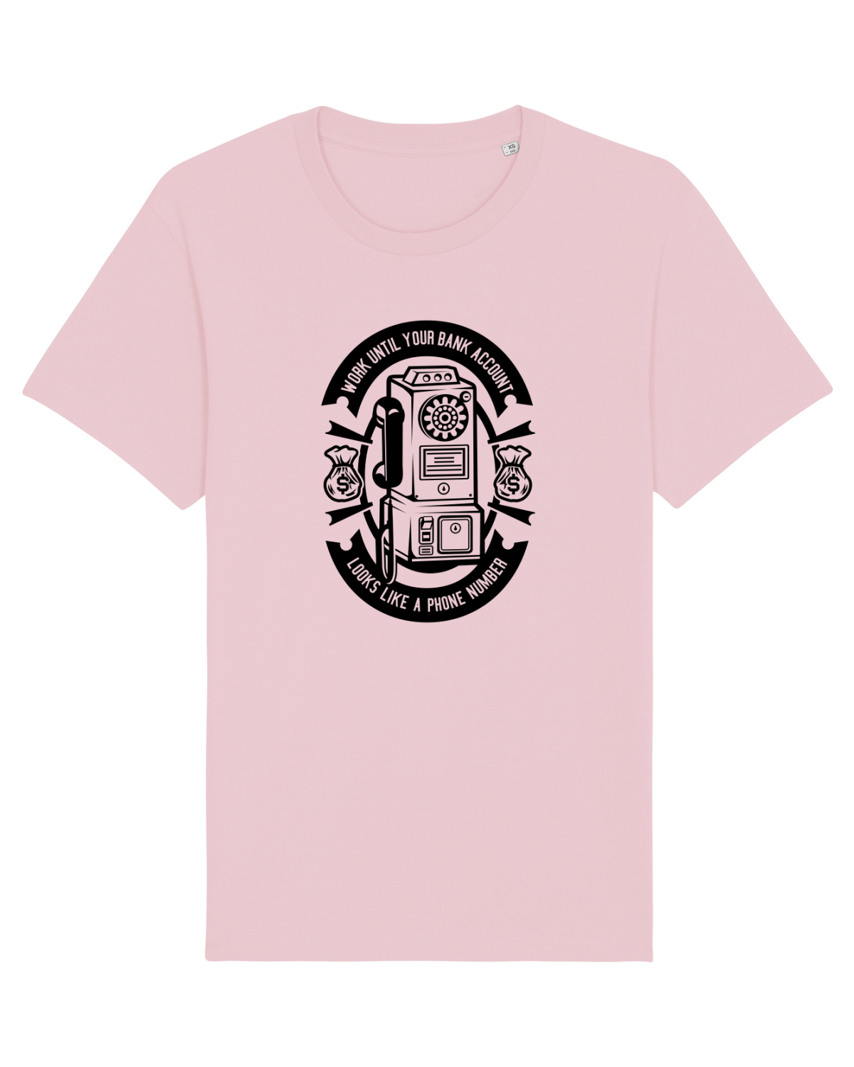 Tricou mânecă scurtă Unisex Rocker Cotton Pink
