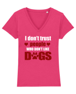 DOGS Tricou mânecă scurtă guler V Damă Evoker