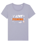 FISHING Tricou mânecă scurtă guler larg fitted Damă Expresser